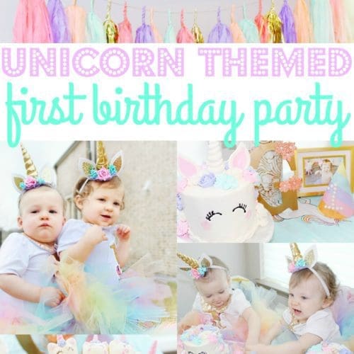 Unicorn Birthday Party Twin Girls First Birthday Unicorn Party Ideas