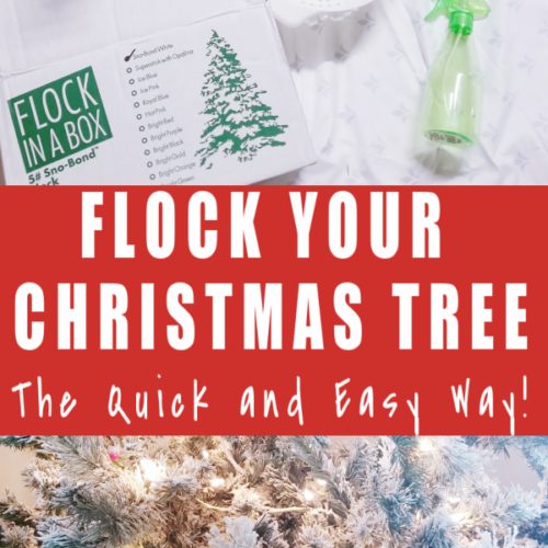 flocking a christmas tree DIY