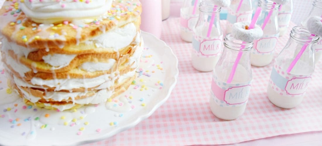 pancake and pajamas birthday party pancake birthday cake preppy pink birthday party