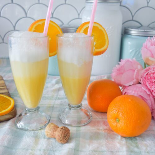 easy mimosa recipe pineapple orange sherbet mimosa