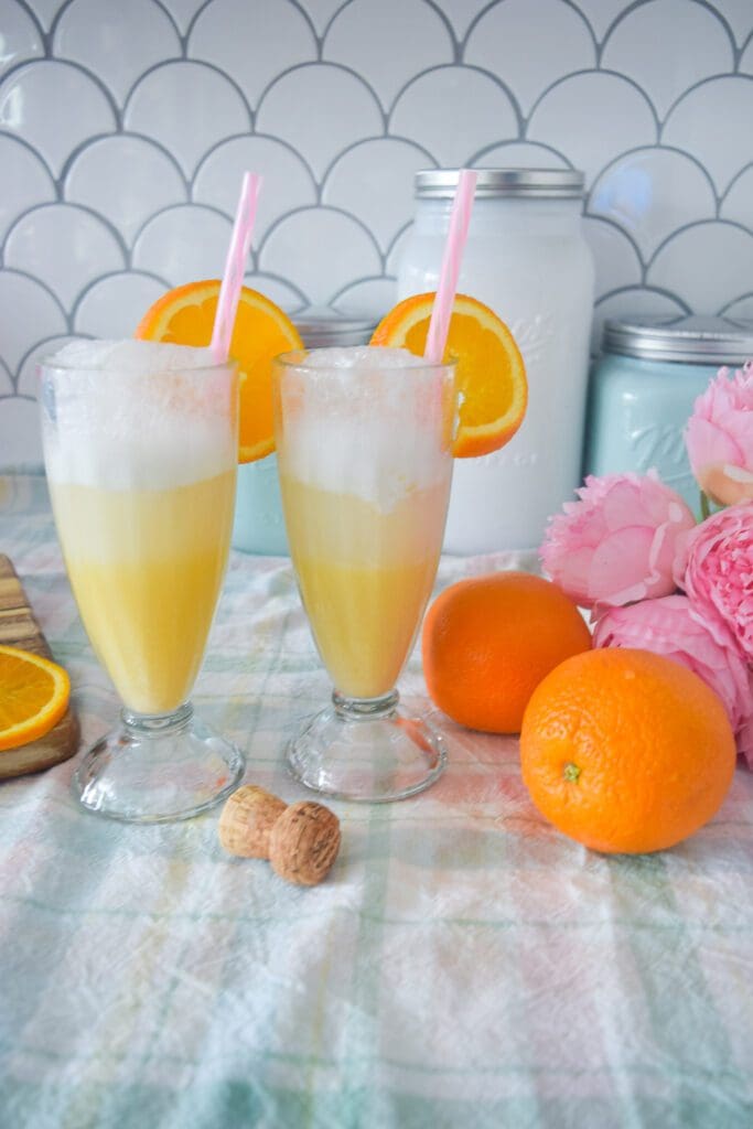 easy mimosa recipe pineapple orange sherbet mimosa