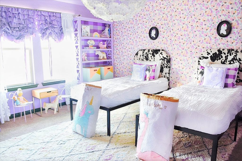 caitlin wilson peony wallpaper ikea flower chandelier little girls bedroom decor
