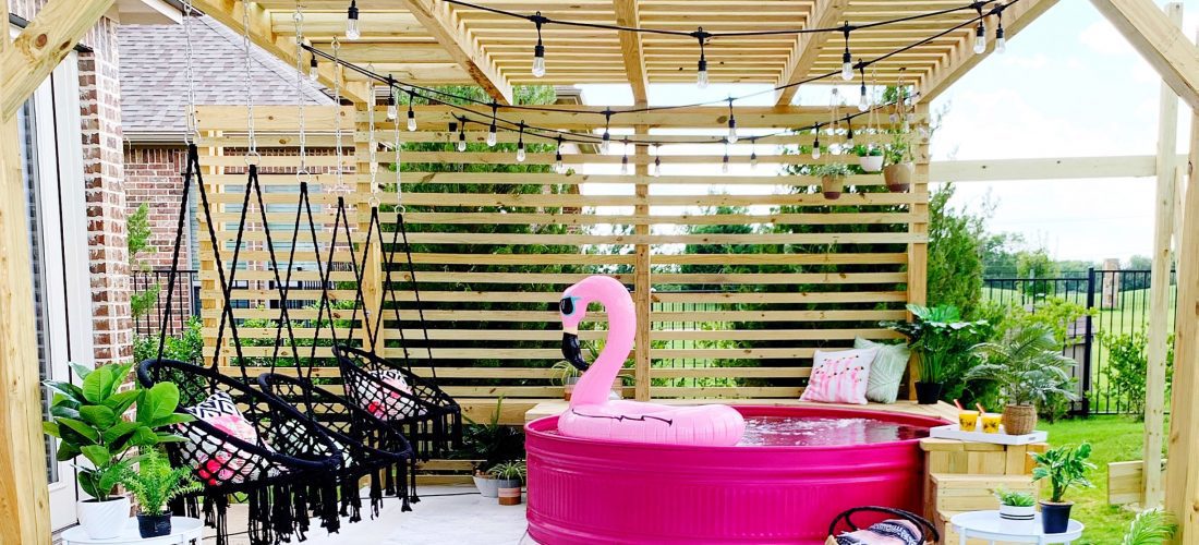 How to Build A Stock Tank Pool - And Spray Paint Pink!