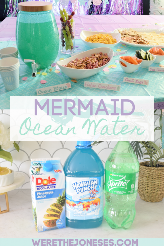 mermaid party punch ocean water drink recipe for birthday party