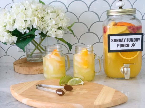 football party drinks sunday funday punch recipe