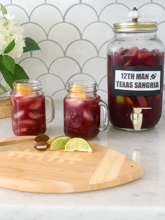 texas sangria recipe with whiskey an easy recipe for crowd, tailgates, or homegating football parties