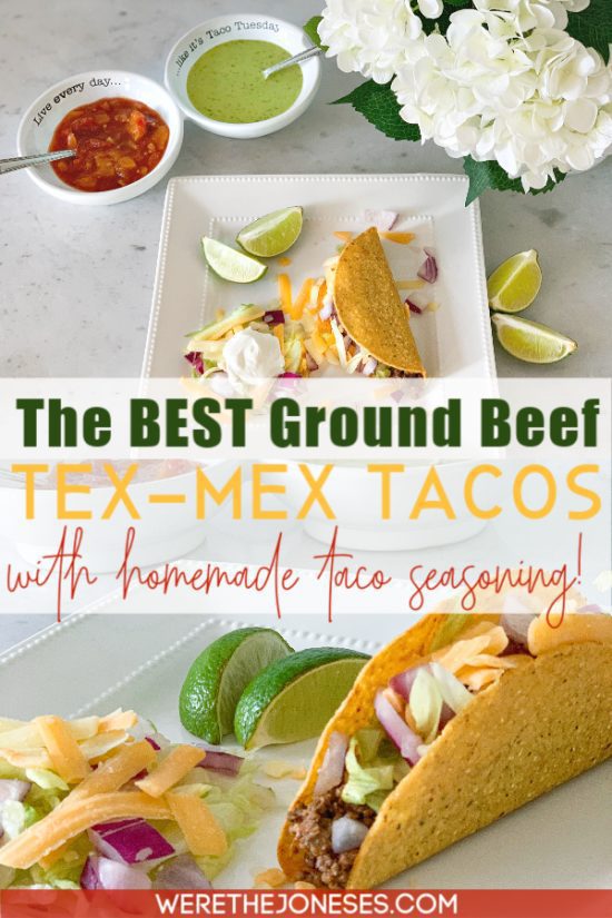 ground beef tacos with homemade taco seasoning recipe