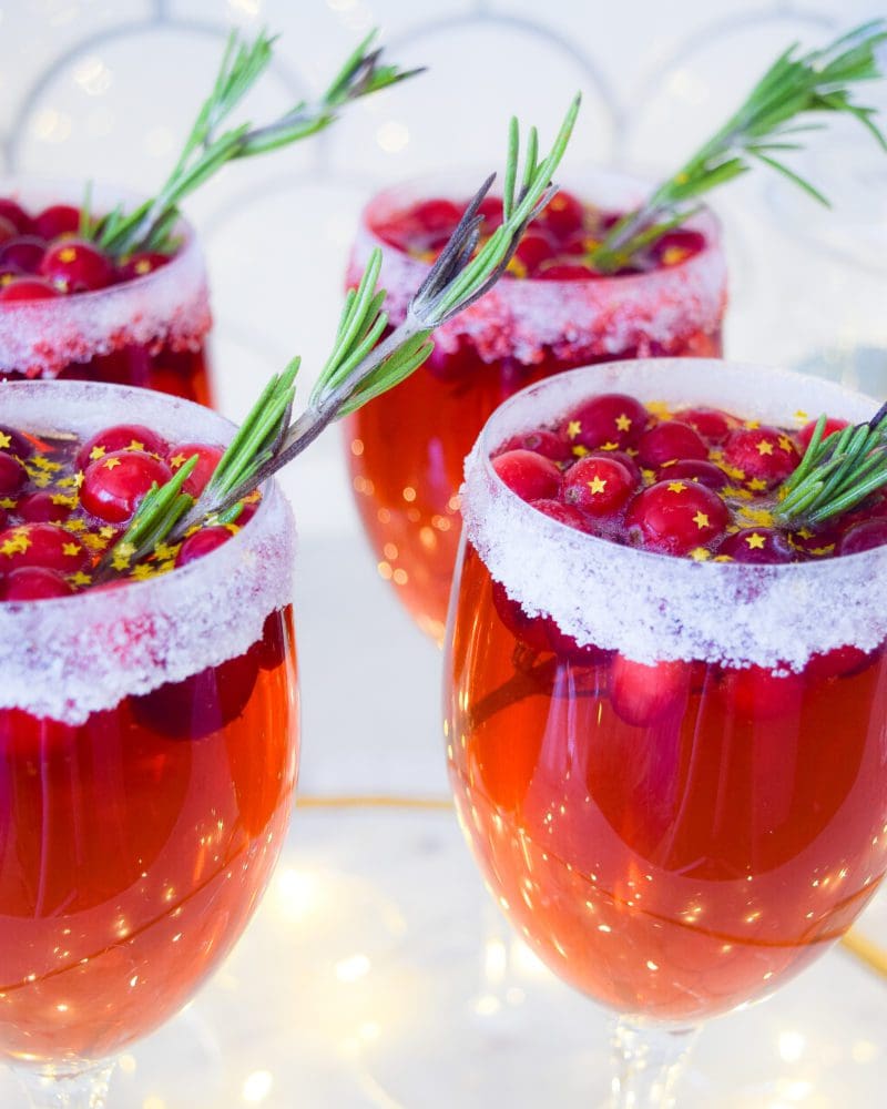 best holiday drinks cranberry champagne cocktail recipe