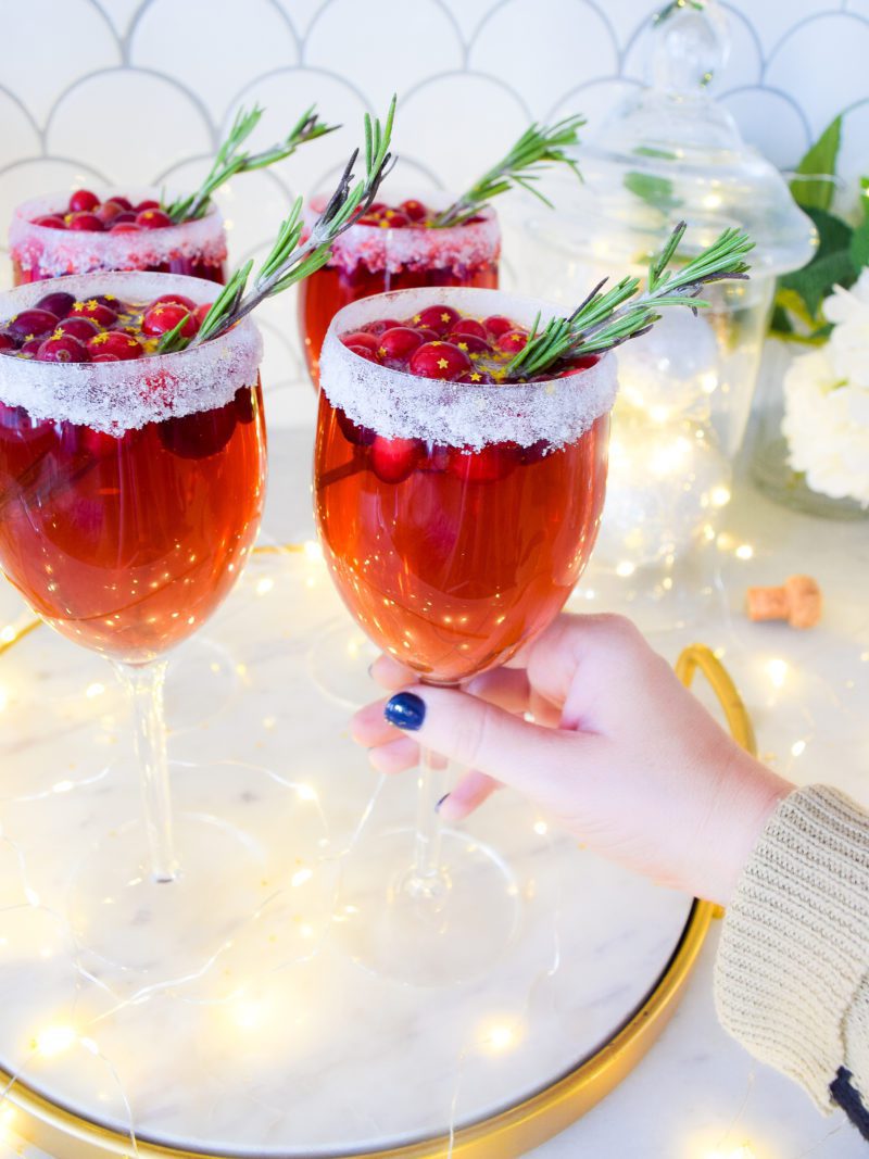 Christmas cranberry Champagne | Holiday Drink from We're the Joneses