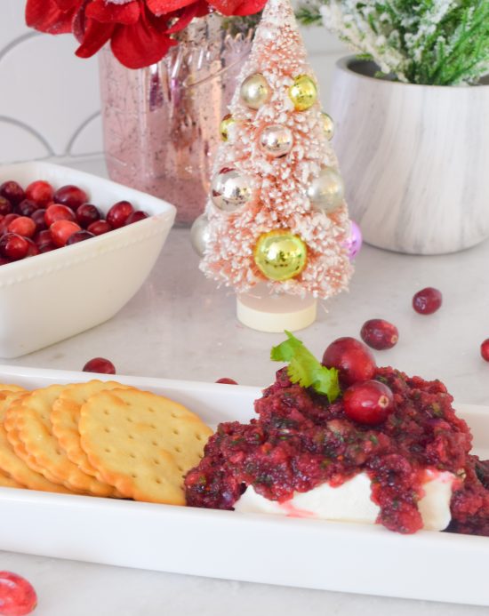 christmas appetizers 2019 cranberry salsa over cream cheese