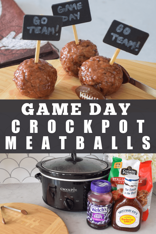 crockpot meatball recipe for game day party