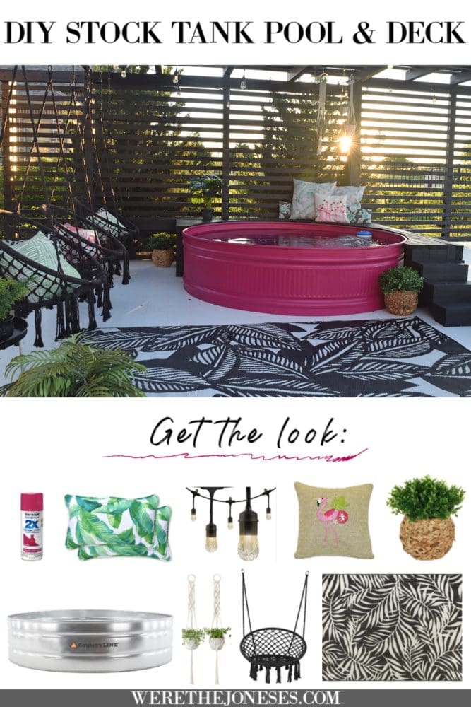 STOCK TANK POOL OUTDOOR PATIO SUMMER DECOR