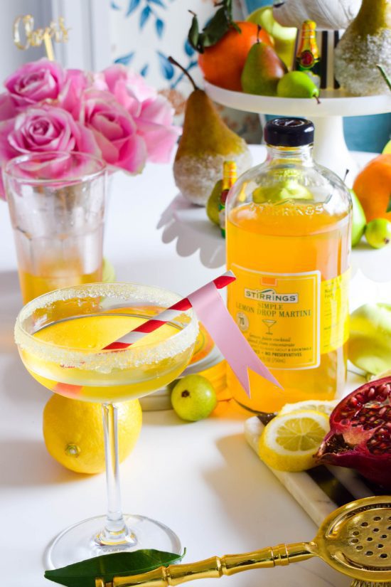 lemon drop martini mix cocktail drink recipe