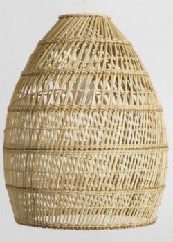 World Market Basketweave Bamboo Pendant Shade - beach house pendant lighting