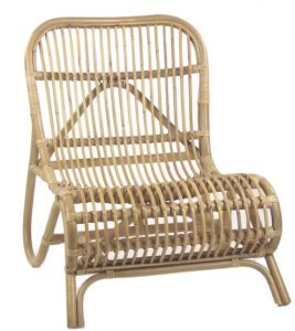 coastal rattan wicker side chair 