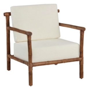 bamboo frame coastal chair