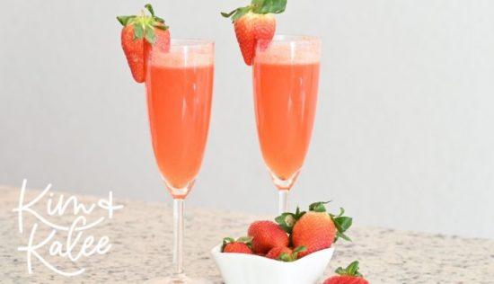 easy strawberry mimosa drink recipe