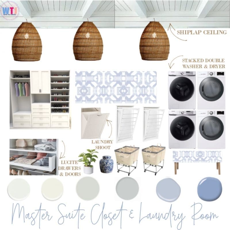 Walk In closet / laundry room combo idea