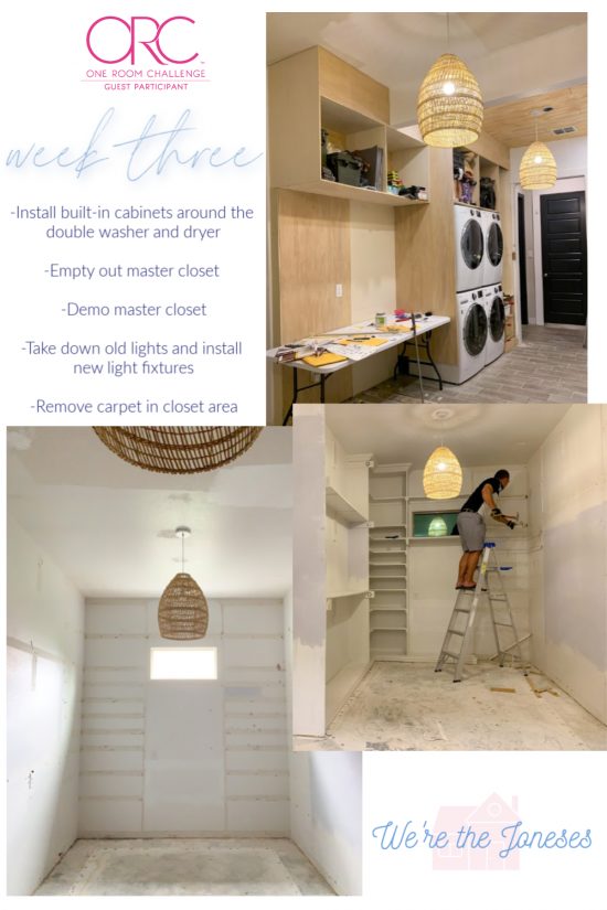 ORC Spring 2020 Week Three Master Closet and Laundry Room Renovation Updates
