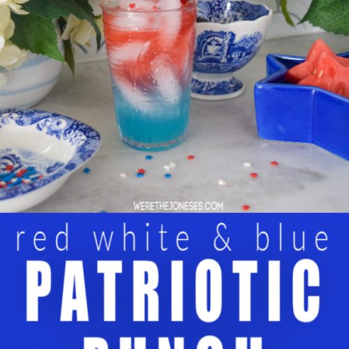 kid friendly layered red white and blue drink