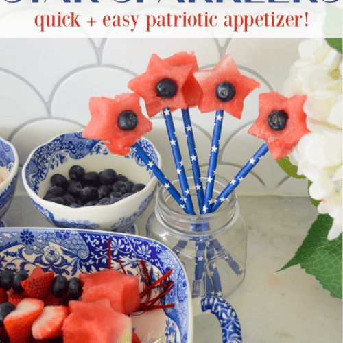 watermelon star sparklers easy patriotic appetizer