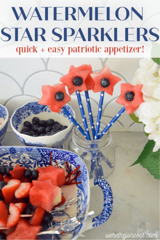 watermelon star sparklers easy patriotic appetizer