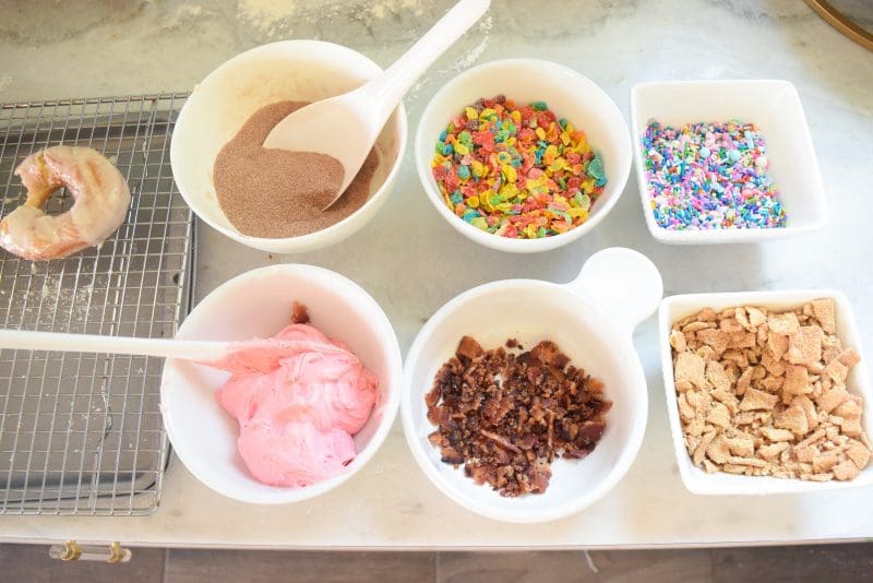 Donuts with cereal toppings