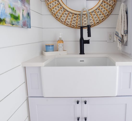 Laundry Room Makeover - Updated Utility Sink - Creating More Countertop  Space » Logic and Laughter