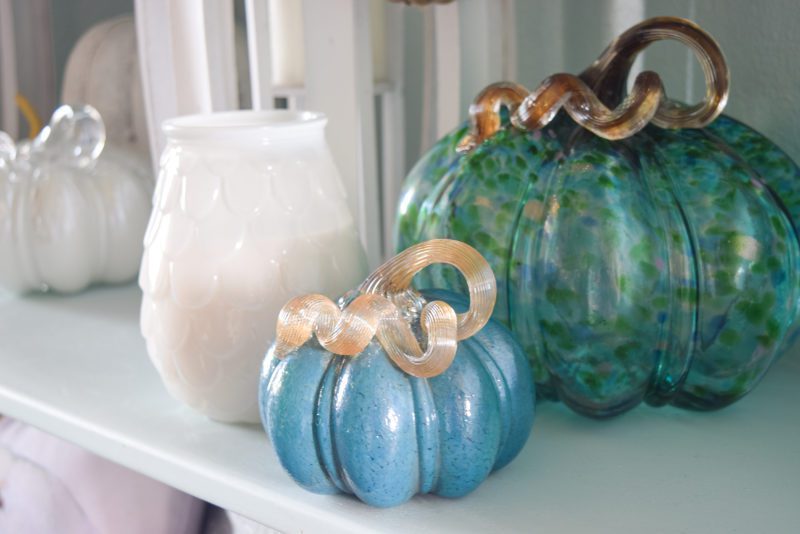 Teal fall decor