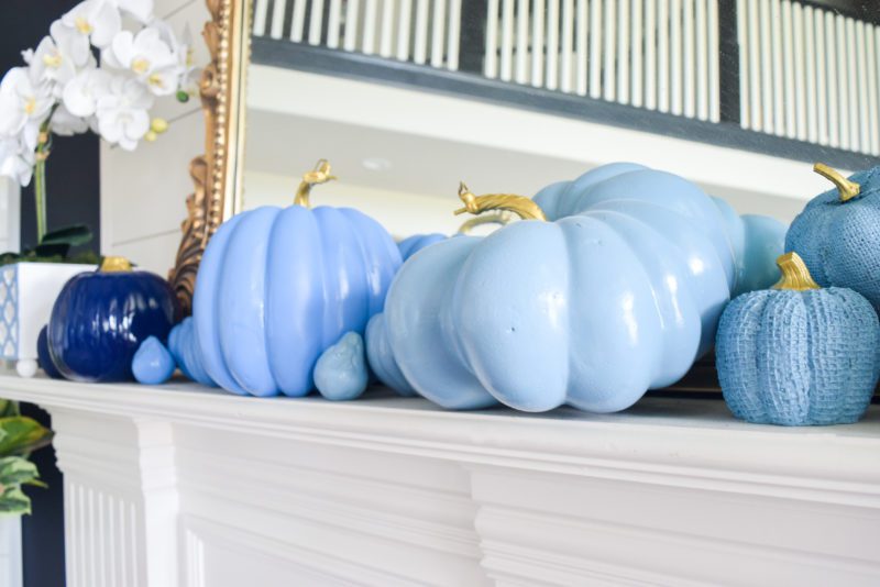 Ombre blue pumpkins