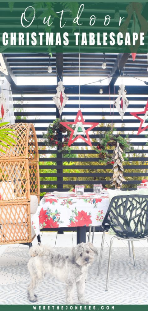 Outdoor Christmas table decorations