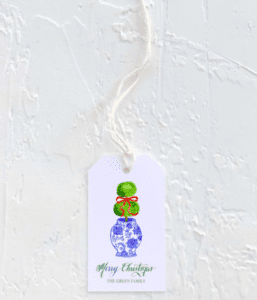 chinoiserie christmas gift tags