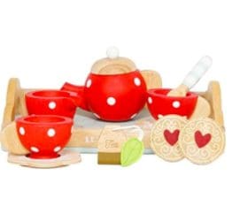 wooden tea set