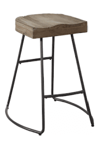 metal and wood counter stool