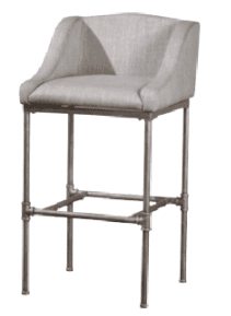 gray upholstered bar stool