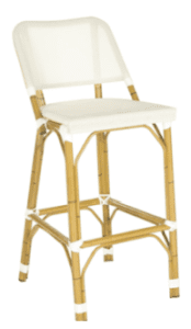 white wicker bar stool