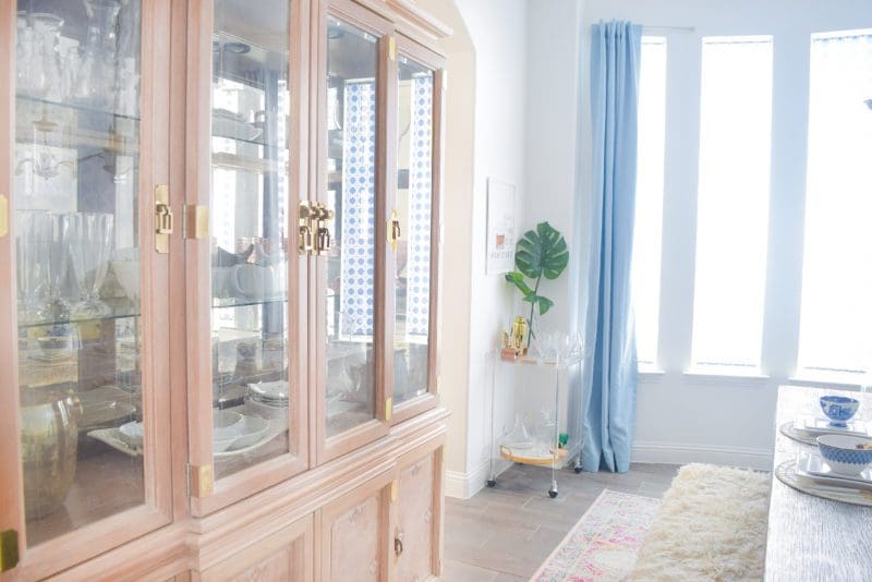 chinoiserie chinese design china cabinet in dining room