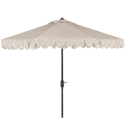 scallop patio umbrella