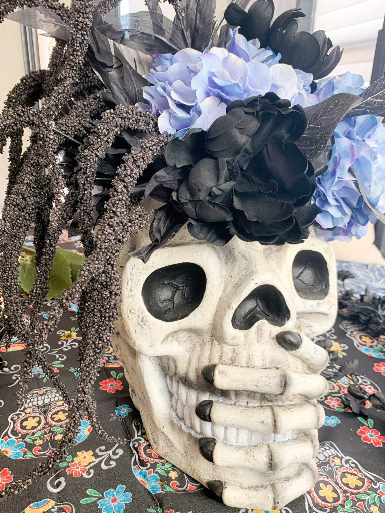 Make Your Own Halloween Glitter Skull Floral Picks - Making Make Believe